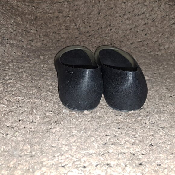 CROCS-Carlie-Ombre White-Black-Peep Toe Flats-Sz 6-Excellent - Picture 5 of 7